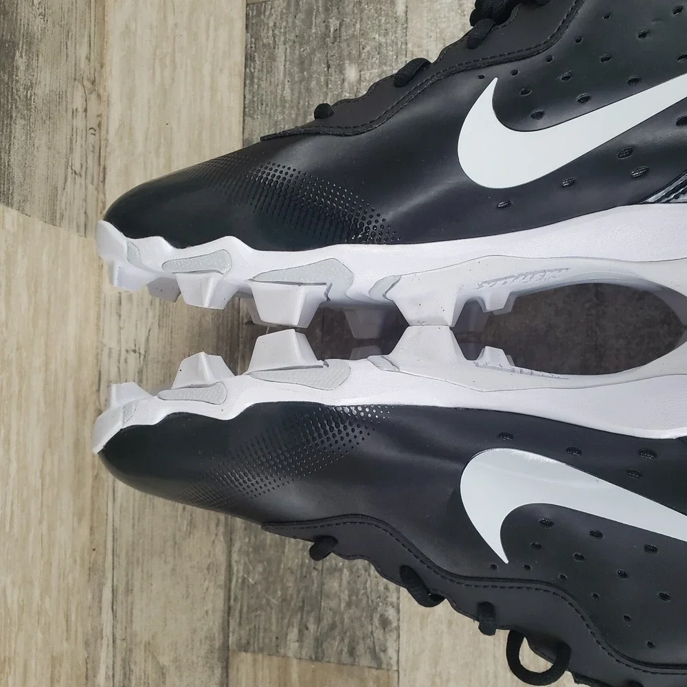 Nike Alpha Huarache 4 Keystone Mens Shoes Sz 13 Black Lace-Up Football Cleats